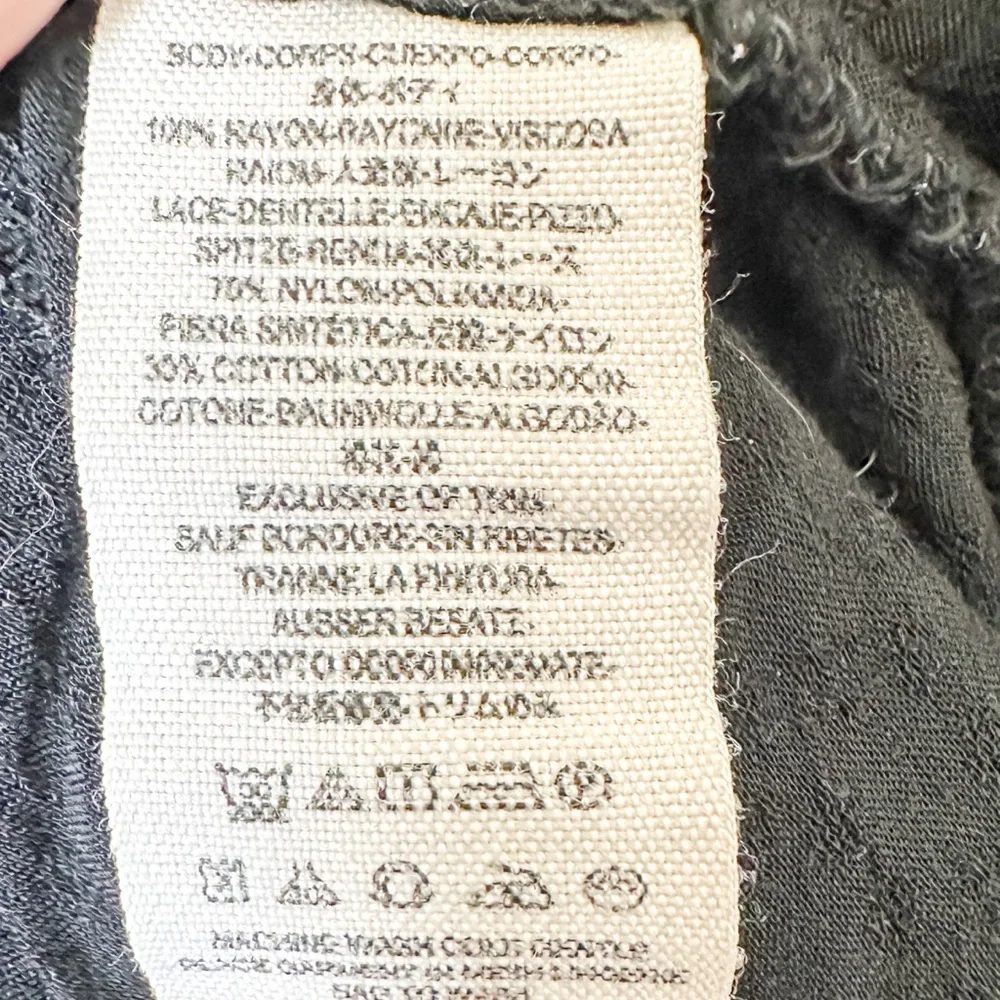 FREE PEOPLE Moon River Easy Top Women’s Black Size Medium